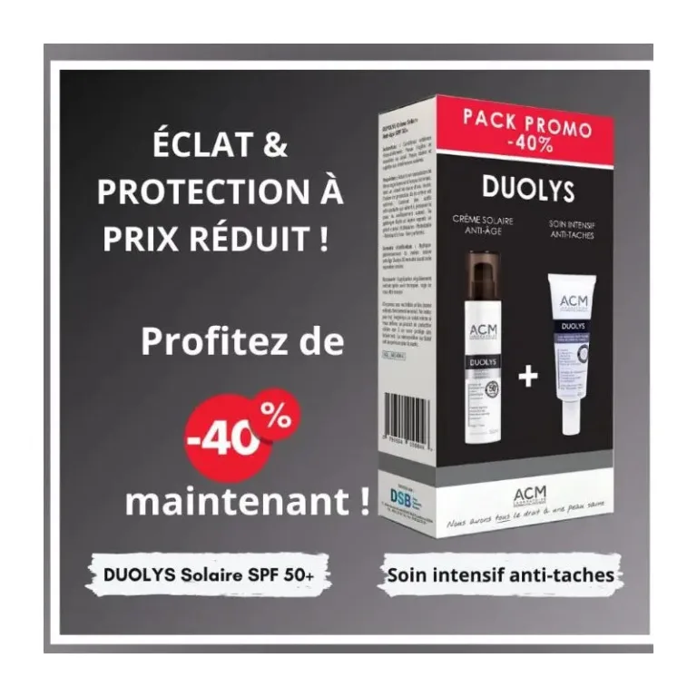 ACM OFFRE DUOLYS Écran Solaire Anti-Âge Spf 50 + DUOLYS Soin Intensif Anti Tâche 40 Ml
