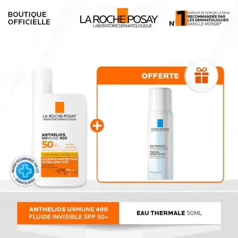 La Roche Posay Anthelios Crème Solaire Fluide Invisible SPF50 50ml = Eau Thermale 50ml Offert